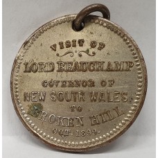 AUSTRALIA, NEW SOUTH WALES 1899 . BROKEN HILL . LORD BEAUCHAMP MEDAL . QUEEN VICTORIA 